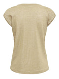 Only Top Silvery Lurex Donna 15136069 Gold Colour - Oro