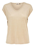 Only Top Silvery Lurex Donna 15136069 Gold Colour - Oro