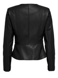 Only Giubbino Saramy Faux Leather Donna 15242271 Black - Nero