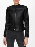 Only Giubbino Saramy Faux Leather Donna 15242271 Black - Nero