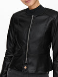 Only Giubbino Saramy Faux Leather Donna 15242271 Black - Nero
