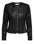 Only Giubbino Saramy Faux Leather Donna 15242271 Black - Nero