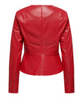 Only Giubbino Saramy Faux Leather Donna 15242271 High Risk Red - Rosso