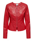 Only Giubbino Saramy Faux Leather Donna 15242271 High Risk Red - Rosso