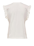 Only T-shirt Filippa Detail Pocket Donna 15289732 Cloud Dancer Amy Tassels - Bianco