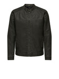 Only e Sons Giubbino di Pelle Uomo 22012339 Black - Nero