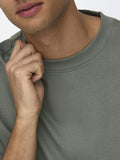 Only e Sons T-shirt Uomo 22027787 Castor Gray - Grigio