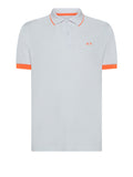 Sun68 Polo Small Stripe Fluo Uomo A35120 - Bianco