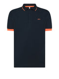 Sun68 Polo Small Stripe Fluo Uomo A35120 - Blu