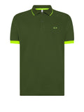 Sun68 Polo Small Stripe Fluo Uomo A35120 - Verde