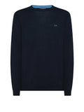 Sun68 Pullover Elbow Patches Uomo K35111 - Blu