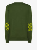 Sun68 Pullover Elbow Patches Uomo K35111 - Verde