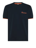 Sun68 T-shirt Piquet Small Stripe Fluo Uomo T35124 - Blu