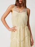 Twin Set Vestito Longuette Donna 251TP2511 Vanilla - Avorio