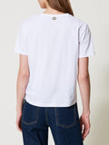 Twin Set T-shirt Donna 251TT2042 Ric.bocciolo - Bianco