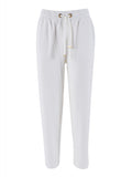 Yes Zee Pantalone Tuta Donna P370SN00 Gesso - Avorio