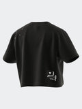 T-shirt Scribble Embroidery Donna IJ8743 - Nero