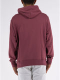 Felpa Cappuccio Varsity Uomo MT33553 Washed Burgundy - Rosso