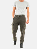 Relaxed Cargo Pants Men M7010994A Dark Grey Green - Green