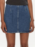 Gonna Mini Calvin Klein Darted da Donna - Denim