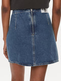 Gonna Mini Calvin Klein Darted da Donna - Denim