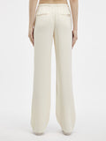 Pantalone Straight Calvin Klein Fluid Satin da Donna - Avorio