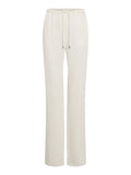 Pantalone Straight Calvin Klein Fluid Satin da Donna - Avorio