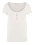 T-shirt Guess Karlee Jewel Henley da Donna - Bianco