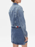 Giubbino di Jeans Tommy Hilfiger Izzie Slm Zipper da Donna - Denim